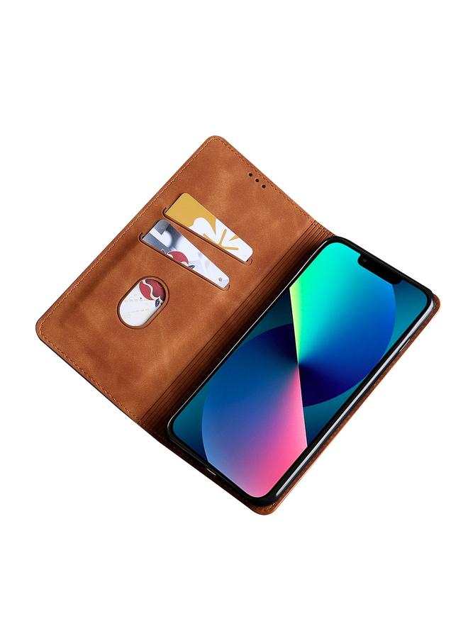 S-TOP Case For iPhone 14 Plus Skin Feel Magnetic Leather Phone Case - Image 3