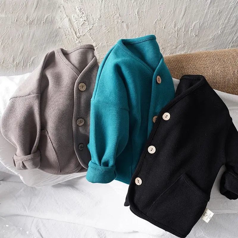 Children'S Loose Western Style Long Sleeve Cardigan Autumn Men'S And Women'S Baby Cotton Casual Top Jacket - Image 3