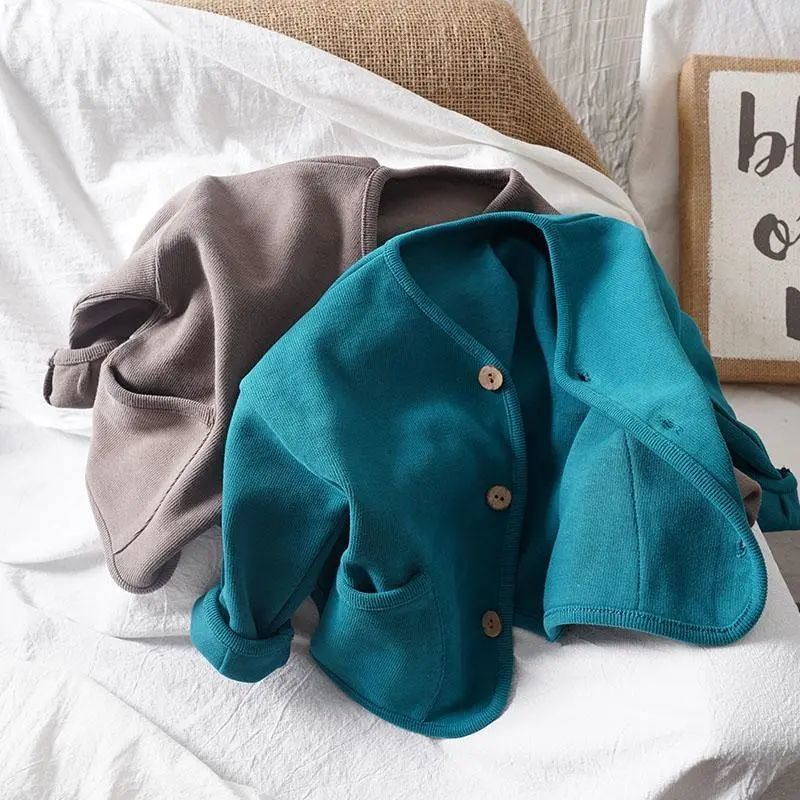 Children'S Loose Western Style Long Sleeve Cardigan Autumn Men'S And Women'S Baby Cotton Casual Top Jacket - Image 4