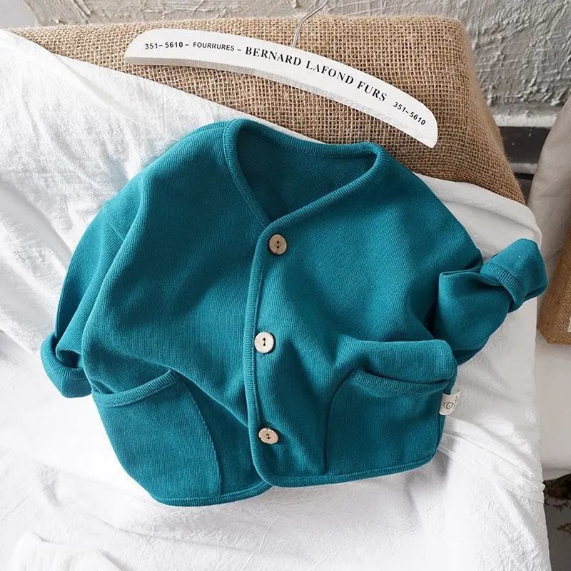 Children'S Loose Western Style Long Sleeve Cardigan Autumn Men'S And Women'S Baby Cotton Casual Top Jacket - Image 1