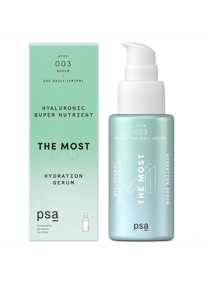 PURPOSEFUL SKINCARE PSA - THE MOST Hyaluronic Super Nutrient Hydration Serum | Hyaluronic Acid Complex, Kombucha, Acai Berry | Suitable for All Skin Types (30 mL | 1 oz)  - Image 2