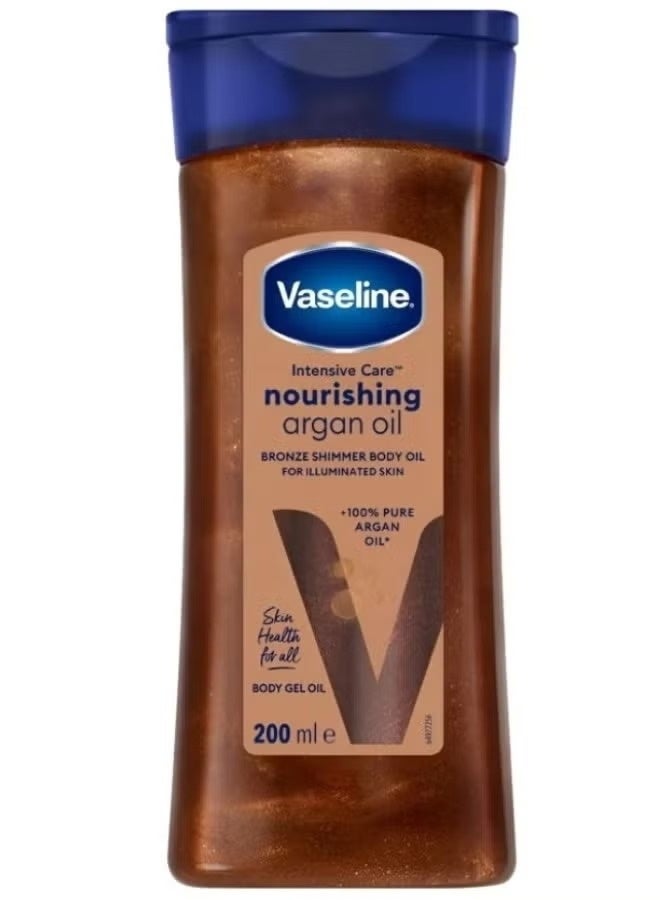 Vaseline Anti-Safe Care Nourishing Argan Body Gel with Bronze Glow - 200ml - Image 1