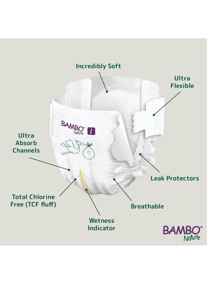 BAMBO NATURE Premium Baby Diapers - Xs Size (2-4 Kgs), 22 Count, For Newborn Baby - Super Absorbent, Eco-Friendly And With A Wetness Indicator, White  - Image 3