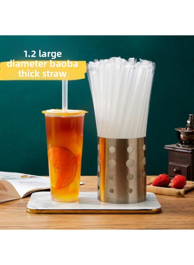 Disposable Milk Tea Large Diameter Straw Bold Transparent Dragon Ball Straw Boba Pearl Straw Free Shipping Special Price 