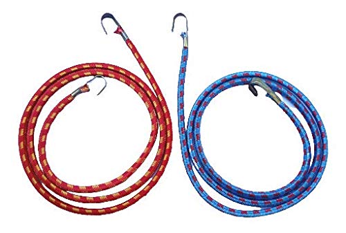 TT TT High Strength Stretchable Elastic Rope Bungee Cord for Hanging Clothes Tying Behind Bikes and Multipurpose Use ETC Multicolor Assorted 6FT 2 Piece - Image 1