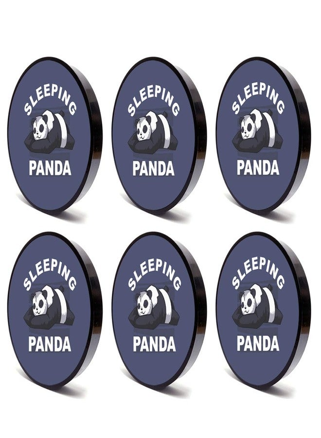 Tinywalk Panda Coaster Wooden Printed Coaster (4X4) inch Set of 6 Pieces - Image 2