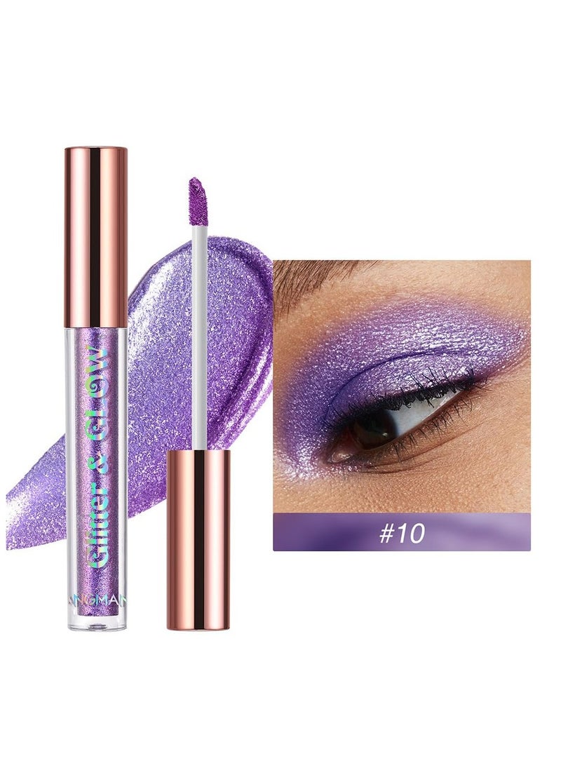 LANGMANNI ظلال عيون سائلة لامعة من لانغماني - ظلال عيون متغيرة اللون بألوان تنين في 10 درجات، وحدة واحدة - Image 2