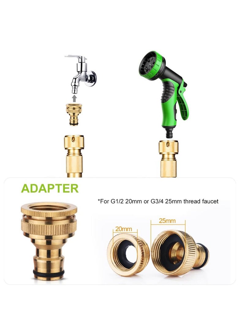 Arabest 75ft Expandable Garden Hose with 9 Function Nozzle Flexible Strong Water Hose with Solid Brass Fittings and Double Latex Core - Image 4