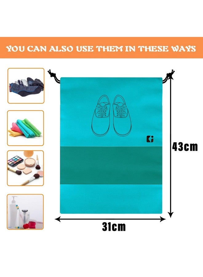Kuber Industries Kuber Industries Pack of 24 Shoe Bags | Shoe Bags for Travel | Non-Woven Shoe Storage Bags | Storage Organizers Set | Shoe Cover with Transparent Window | Shoe Dori Cover | Black & Green - Image 3