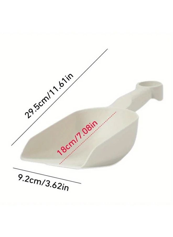 White Gardening Shovel Durable Plastic Ergonomic Handle Lightweight Digging Tool - Image 1