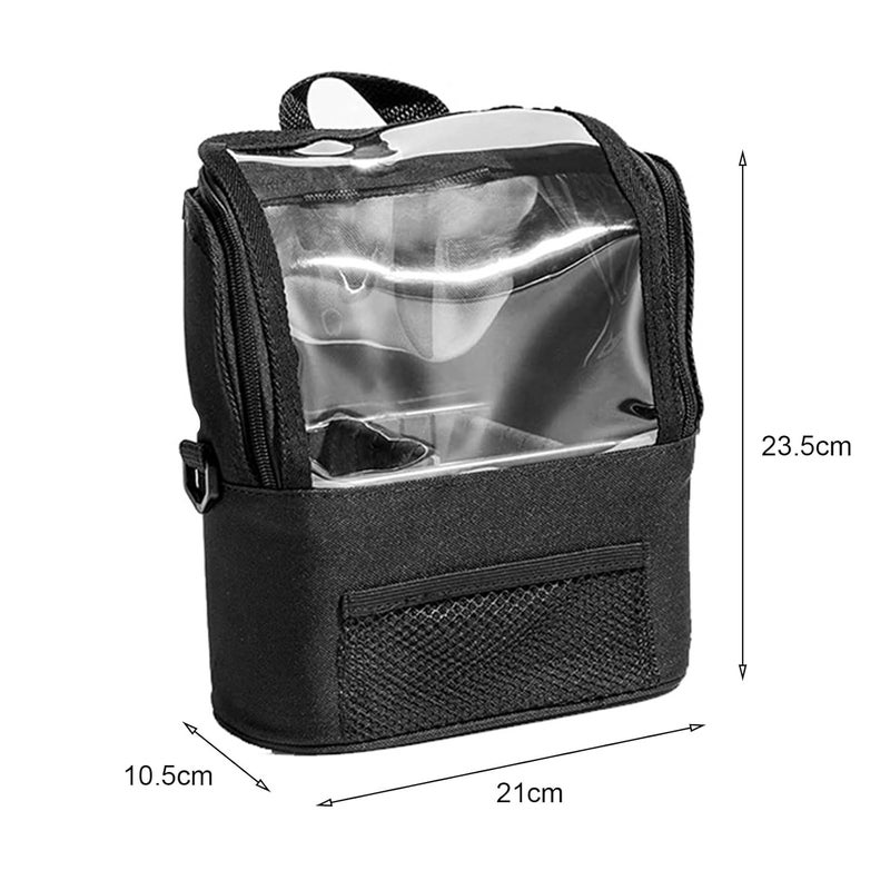 Shrux Shrux Professional Makeup Artist Bag Makeup Brush Bag Large Capacity Adjustable Belt Shoulder Strap Transparent Visible Window Makeup Artist Makeup Brush Bag Portable Stand Up Makeup Cup PouchBag - Image 5