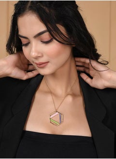 VOYLLA Benzene Enamelled Large Pendant Long Necklace  - Image 4
