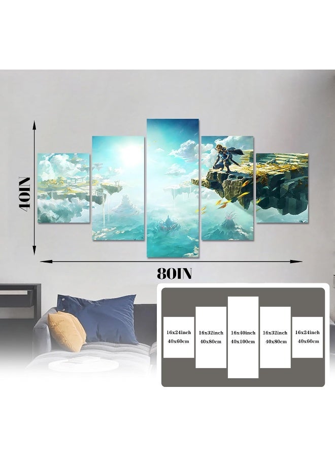 Home Trove Kaiwalk Gaming Poster Tears Of The Kingdom Video Game Hd Print On Canvas Painting Wall Art For Living Room Decor Boy Gift (Unframed)  - Image 2
