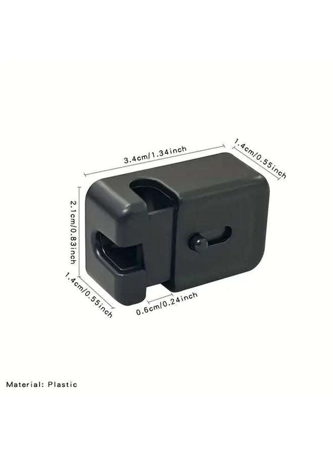 Black Cable Organizer Clips 8pcs Durable PP Material For Desk Home Office Management - Image 4