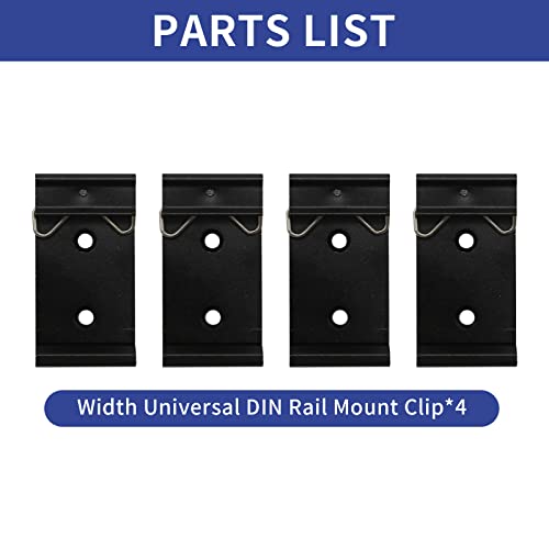 EATAKWARD 1.08 Width Universal DIN Rail Mount Clip Snap in Solid Zinc-Aluminum Alloy Din-Rail Mounting Brackets Rail Fixed Clamp Relay Clip for 35mm Din Rail for Countersunk Head M3 Screws 4Pcs - Image 4