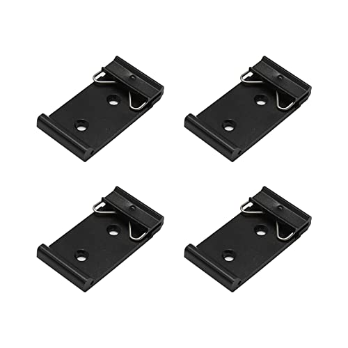 EATAKWARD 1.08 Width Universal DIN Rail Mount Clip Snap in Solid Zinc-Aluminum Alloy Din-Rail Mounting Brackets Rail Fixed Clamp Relay Clip for 35mm Din Rail for Countersunk Head M3 Screws 4Pcs - Image 1