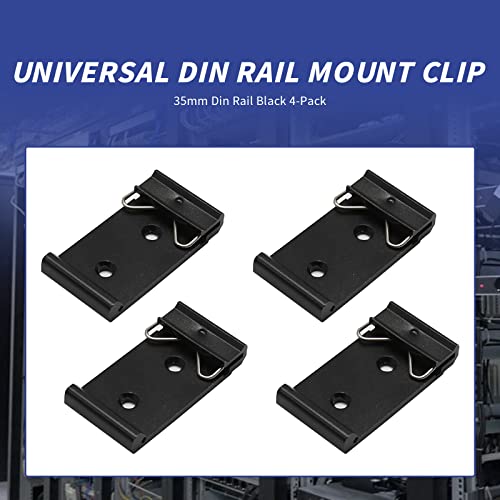 EATAKWARD 1.08 Width Universal DIN Rail Mount Clip Snap in Solid Zinc-Aluminum Alloy Din-Rail Mounting Brackets Rail Fixed Clamp Relay Clip for 35mm Din Rail for Countersunk Head M3 Screws 4Pcs - Image 5