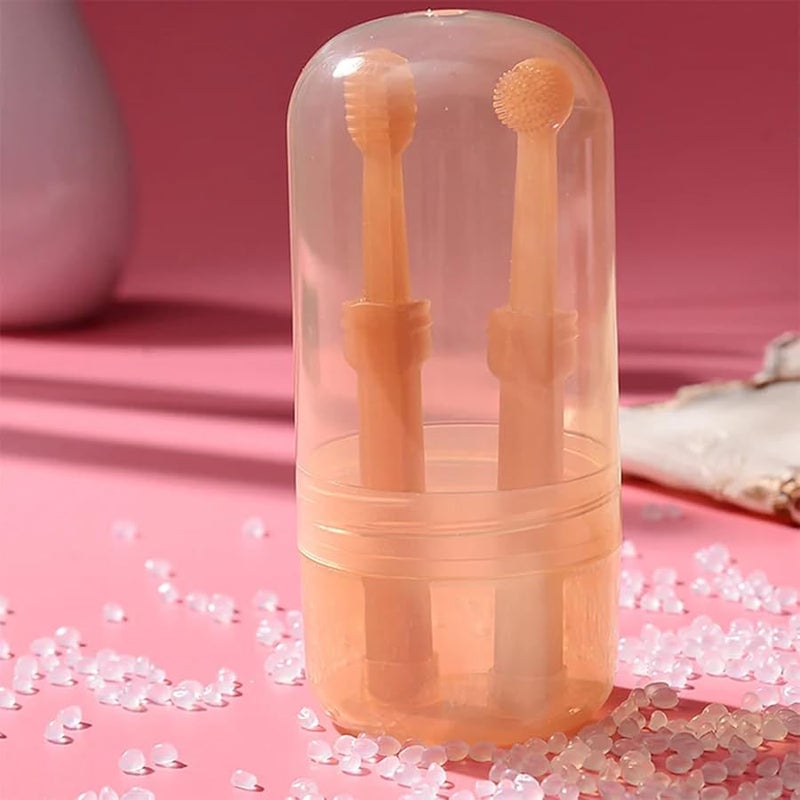 فرشاة أسنان مزدوجة الرأس وكاشطة اللسان للقطط والقطط الصغيرة والكلاب الصغيرة - Image 3