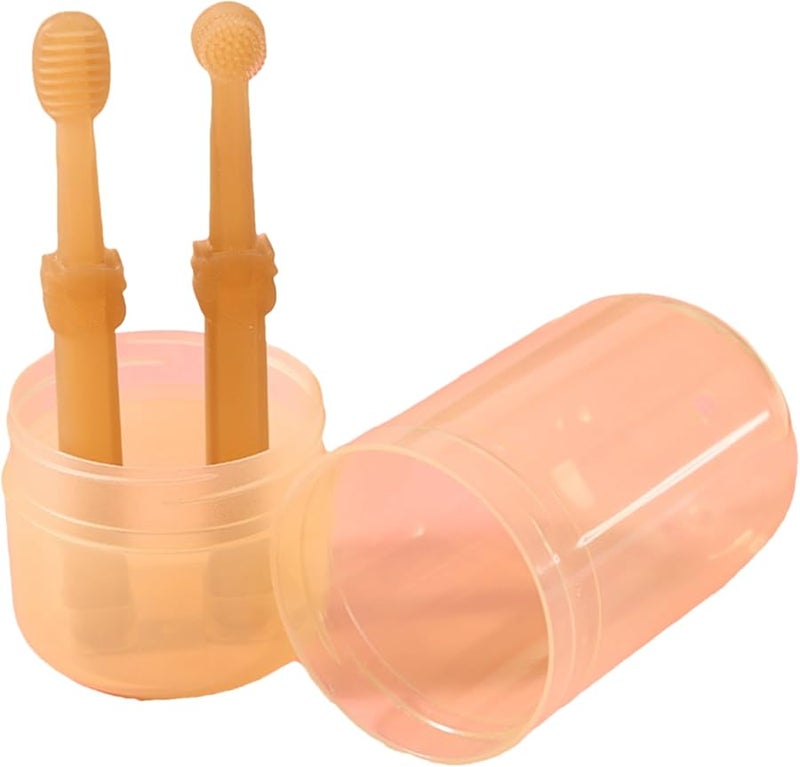 فرشاة أسنان مزدوجة الرأس وكاشطة اللسان للقطط والقطط الصغيرة والكلاب الصغيرة - Image 1