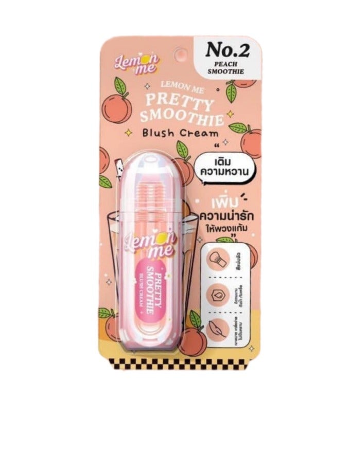 LEMON BEAUTY Lemon Me Pretty Smoothie Blush Cream 3.9g # 02 Peach Smoothie