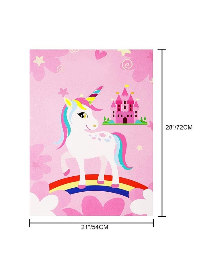 T-Antrix لعبة دبوس القرن على اليونيكورن لعبة حفلة اليونيكورن للفتيات مع ملصق 21'' × 28'' 24 قطعة من القرون لوازم حفلة عيد ميلاد اليونيكورن لتزيين الحائط والمنزل والغرفة - Image 4