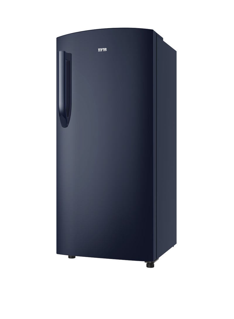 IFB 213L Single Door Direct Cool Refrigerator – Cobalt Blue.   Reliable cooling meets modern design with the IFB 213L Direct Cool Single Door Refrigerator. Fast ice-making, durable glass shelves, XL bottle storage, and up to 30 days freshness with Quadra Crisper technology. Ideal for singles and small families.  - Image 5