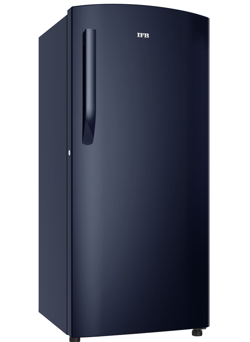 IFB 213L Single Door Direct Cool Refrigerator – Cobalt Blue.   Reliable cooling meets modern design with the IFB 213L Direct Cool Single Door Refrigerator. Fast ice-making, durable glass shelves, XL bottle storage, and up to 30 days freshness with Quadra Crisper technology. Ideal for singles and small families.  - Image 1