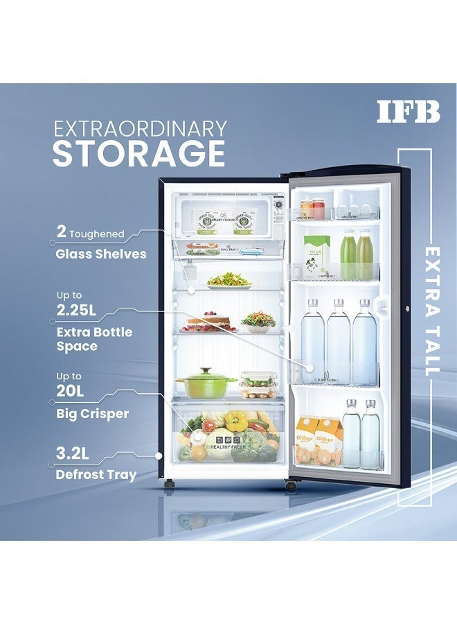 IFB Single Door Refrigerator, 213L Gross, Cobalt Blue Color - Image 3