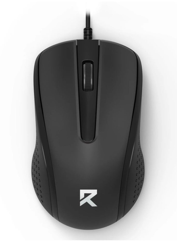 REDRAGON BM-4049 mouse features a S3199 sensor, with a DPI of 1200 and a polling rate of 125 Hz. It has an ambidextrous shape, weighs approximately 73g (±5g), and includes durable Huano switches.  - Image 1