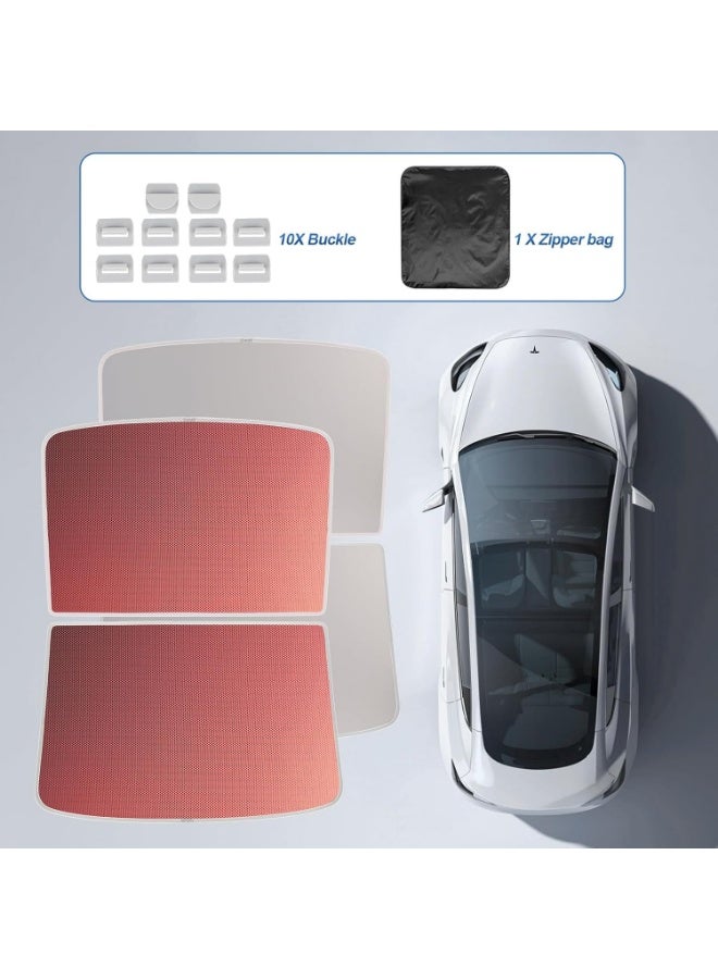 Upgraded Tesla Model Y Roof Sunshade Heat-Insulating, UV-Protective, Nano-Reflective Interior Accessories for Tesla Model Y 2020-2025 - Image 2