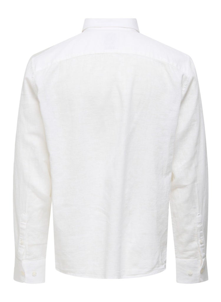 Only & Sons Men's Linen-Cotton Full Sleeve Shirt - Image 4