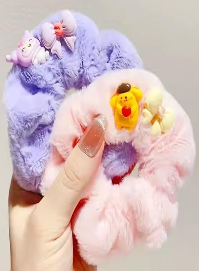 Dkriva ربطات شعر مخملية من دكريفا®، ربطات شعر مرنة للشعر الكثيف، ربطات ذيل حصان للبنات والسيدات، إكسسوارات شعر، ربطات شعر قابلة للتمدد وإعادة الاستخدام، مقاومة للتجعد، تثبيت مانع للانزلاق، عبوة من قطعتين - Image 4