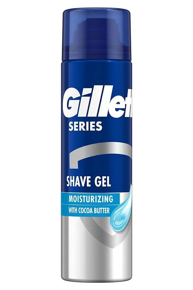 Gillette Series Shaving Gel Moisturising With Cocoa Butter– 200Ml - Image 1