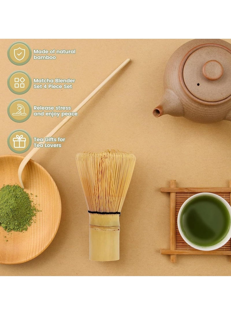 LIVQORA 4-piece Japanese Matcha Set Kit with Premium Quality Ceramic, Tea Scoop Whisk Ceramic Holder, 4 Pieces Traditional Matcha Kit to Prepare Traditional Matcha Tea, 100% Natural Matcha Gift Kit(Green) - Image 5