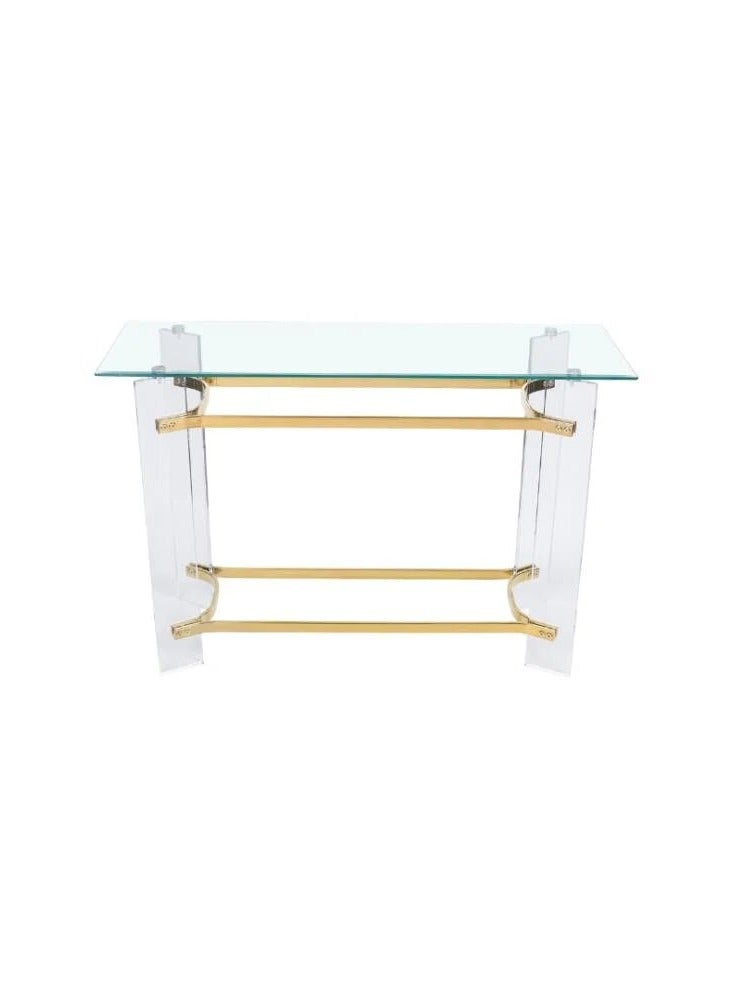 Generic Clear Acrylic Console Table – Unique Glass-Inspired Design 