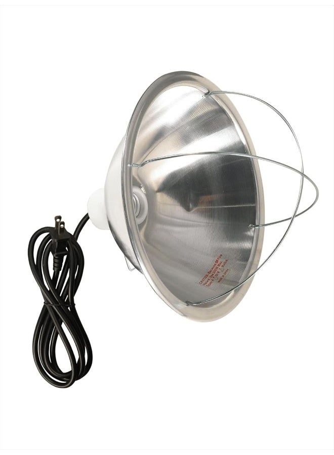 Woods 0165 Brooder Lamp with Bulb Guard, 10.5in Reflector and 6ft Cord (250 Watt, 18/2 SJTW) - Image 1