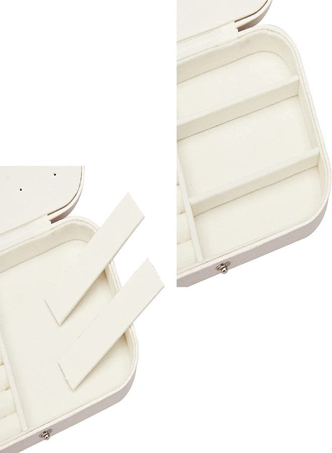 Hypexa PU Leather Jewelry Box Organizer for Earring, Rings, Necklace - Jewelry Holder Case, Gifts for Girls & Women, White - Image 5