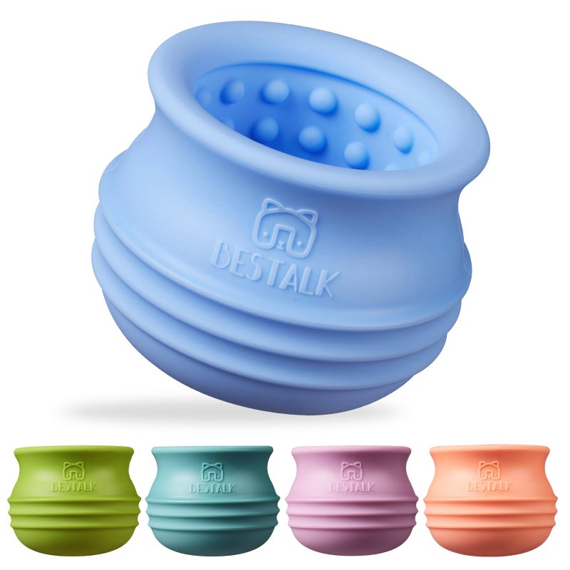 Bestalk Dog Enrichment Treat Toy, Long-Lasting Wobbly Interactive Freeze Lick Toys for Dogs, Stuffable Puzzle Feeder Toy for Boredom, Silicone Treat Dispensing Chew Toy (Baby Blue,S) - Image 1