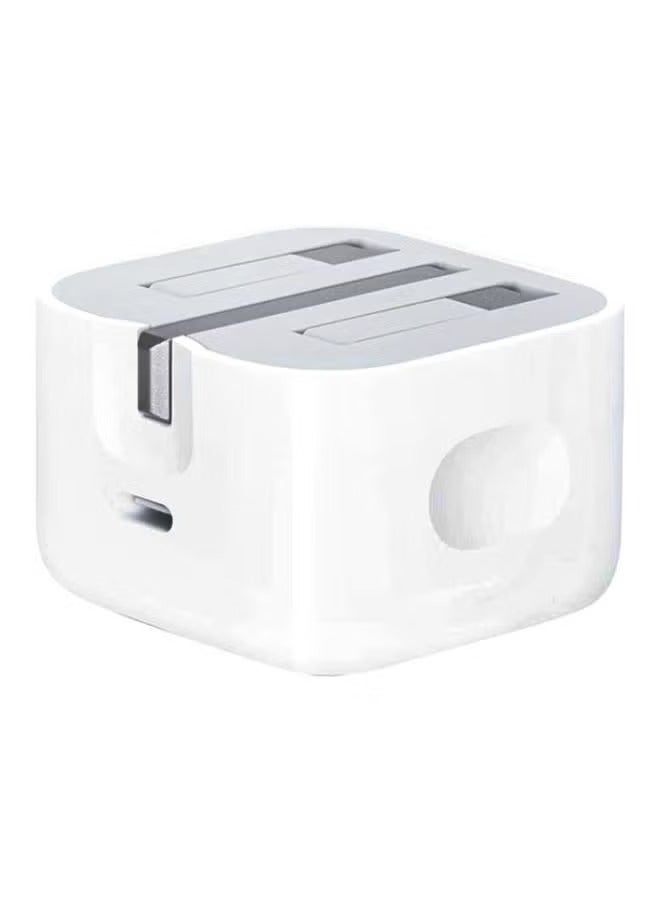 20W USB-C Wall Charger with USB-C Port – 20W – White  - Image 1