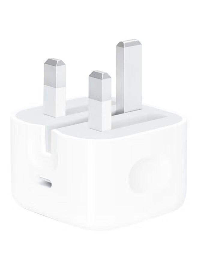 20W USB-C Wall Charger with USB-C Port – 20W – White  - Image 2