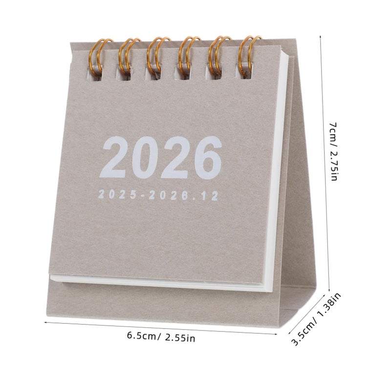 Mini Standing Desk Calendar Thick Paper Monthly Planner Compact Home Decor - Image 3