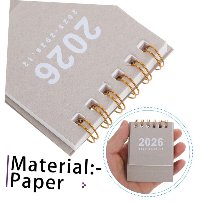Mini Standing Desk Calendar Thick Paper Monthly Planner Compact Home Decor - Image 4