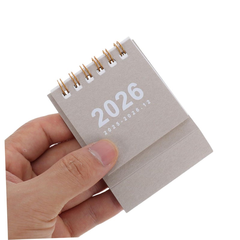 Mini Standing Desk Calendar Thick Paper Monthly Planner Compact Home Decor - Image 5