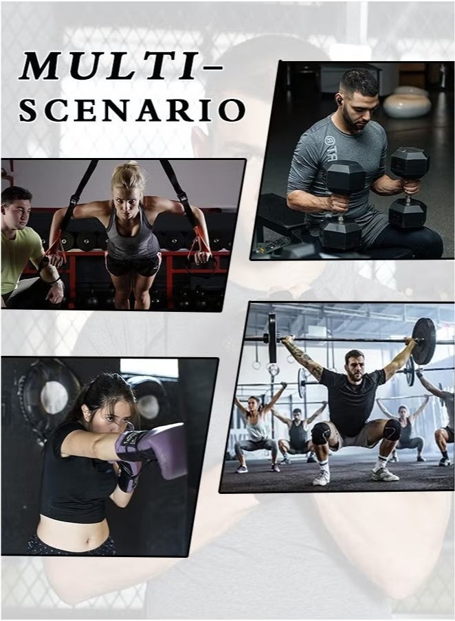 قفازات تمرين، مع حماية لراحة اليد، قفازات تدريب نصف أصابع، قفازات رفع أثقال خفيفة الوزن للصالة الرياضية للرجال/النساء، تمارين قابلة للتهوية، لون أسود - Image 5