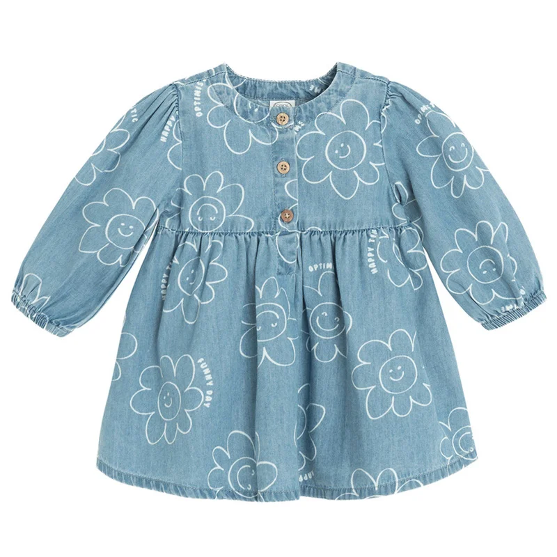 Cool Club DENIM COTTON DRESS L/S