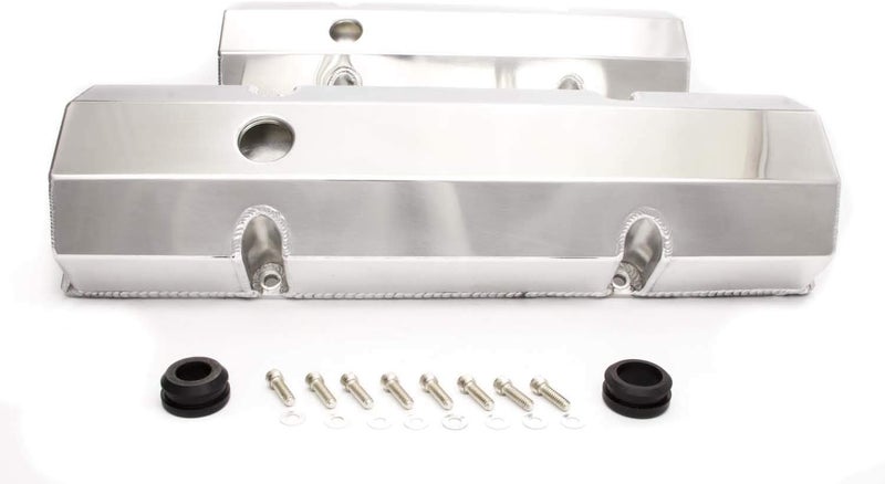 Racing Power Company R6145POL Tall Polished Fabricated Aluminum Valve Cover for Small Block Chevy - Image 3