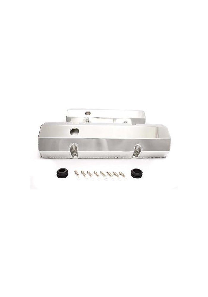 Racing Power Company R6145POL Tall Polished Fabricated Aluminum Valve Cover for Small Block Chevy - Image 2