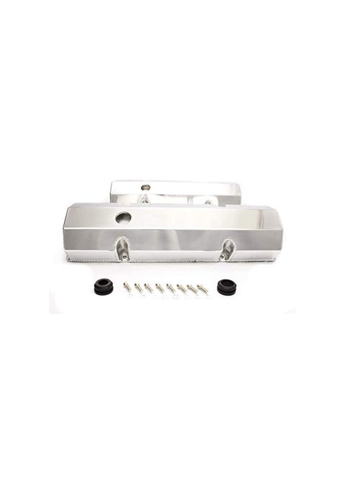Racing Power Company R6145POL Tall Polished Fabricated Aluminum Valve Cover for Small Block Chevy - Image 4