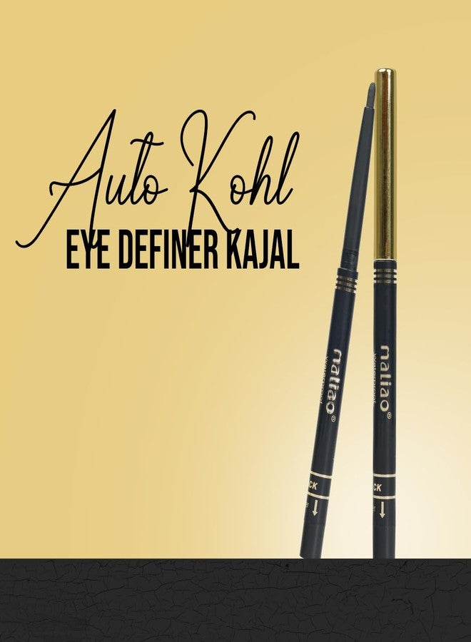 Maliao Eye Definer Auto Kajal - 24H Waterproof, Smudgeproof Kohl Eyeliner in Jet Black, 0.35g - Image 3