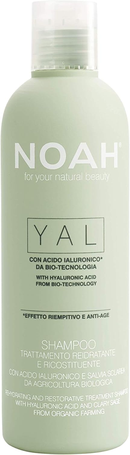 Noah Yal Hydrating Shampoo with Hyaluronic Acid & Clary Sage - Organic, Sulfate-Free, Vegan, Volumizing & Anti-Frizz, 8.5 fl.oz - Image 1